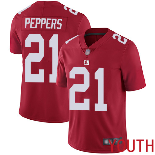 Youth New York Giants 21 Jabrill Peppers Red Limited Red Inverted Legend Football NFL Jersey